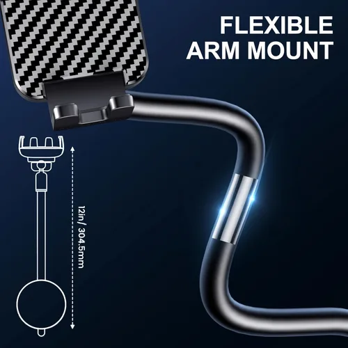 Miniatura 3 de Soporte de teléfono para tu automóvil [cuello largo y flexible] Soporte de teléfono para automóvil [estabilizador antivibración] Soporte de teléfono