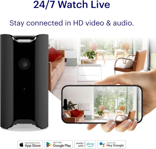 Miniatura 2 de Cámara de seguridad para interiores Canary Pro 1080p HD WiFi IP Observación de video en vivo 24/7, sirena, monitor de clima, alertas