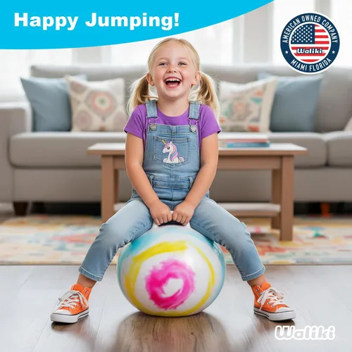 Miniatura 7 de Bola de saltar WALIKI para niños y adultos, bola de saltar de color desteñido, bola para saltar, para carreras de relevo en un día de campo