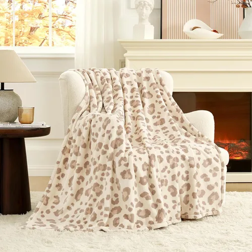 Miniatura 25 de Cozy Bliss Manta mullida con estampado de vaca para sofá, manta gruesa, suave y cálida de forro polar que no desprende para decoración occidental