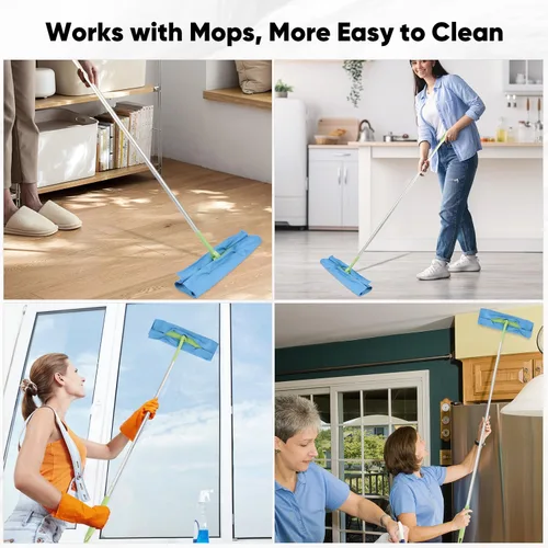 Miniatura 6 de HOMEXCEL Paños de limpieza de microfibra de vidrio, paquete de 6 unidades, sin pelusa, paño de limpieza mágico de microfibra reutilizable para Azul