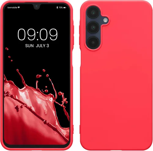 Miniatura 162 de kwmobile Funda compatible con Samsung Galaxy A23 4G / 5G - Funda de silicona TPU metálica suave y delgada - Rojo oscuro metálico