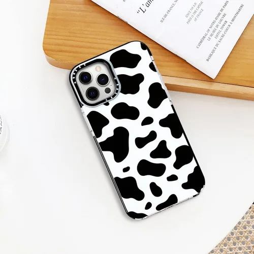 Miniatura 4 de Abbery Diseñado para iPhone 8 Plus/7 Plus/6 Plus/6S Plus Funda transparente con estampado de vaca, linda funda protectora de silicona TPU