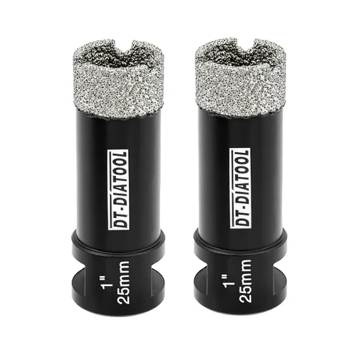 Miniatura 26 de DT-DIATOOL Broca de núcleo de diamante de 1/4 pulgada con hilo 5/8"-11 de vacío soldado para baldosas de porcelana, cerámica, gres, mármol, granito