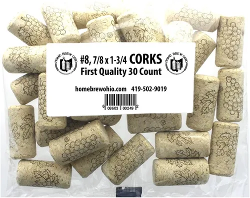 Miniatura 4 de Home Brew Ohio #8 Corchos rectos, 7/8" x 1-3/4" (paquete de 30)