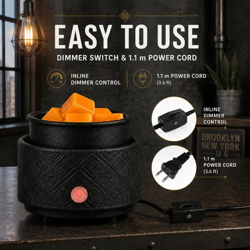 Miniatura 5 de MOCOSA Calentador de cera derretida para cera perfumada, calentador de cera de cerámica 3 en 1, fragancias, aceites de velas, quemador de fragancia