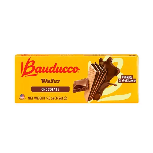 Miniatura 16 de Bauducco Vanilla Wafers - Galletas crujientes de oblea con 3 deliciosas capas de crema con sabor a vainilla, delicioso aperitivo dulce o postre, 9.0