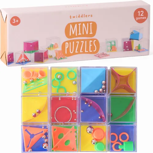 Miniatura 10 de THE TWIDDLERS Paquete de 28 cubos de rompecabezas para el cerebro, recuerdos de fiesta para niños, varios niveles de dificultad, rellenos de bolsas