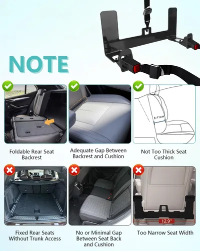 Miniatura 3 de Kit de Anclaje de Pestillo para Asiento Infantil de Coche, Correa de Seguridad para Asiento de Coche, Adaptador de Pestillo ISOFIX de Acero para Kit