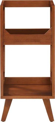 Miniatura 2 de Crosley Furniture Asheville - Soporte pequeño de discos moderno de mediados de siglo, almacenamiento de vinilo, con capacidad para hasta 130 discos