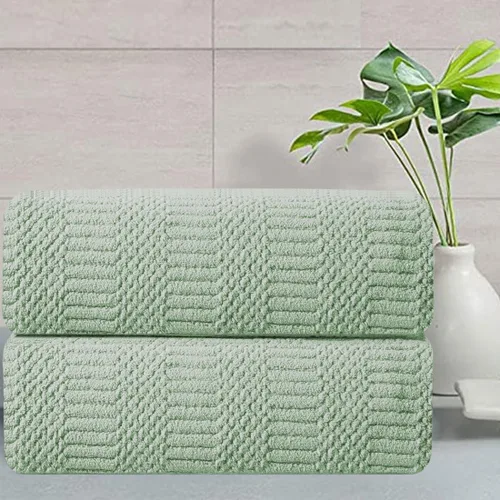 Miniatura 15 de Juego de 8 toallas de baño extra grandes azules - 2 toallas de baño extra grandes, 2 toallas de mano, 4 toallas faciales - 600GSM suaves, altamente