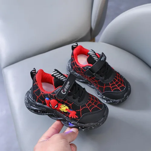 Miniatura 9 de Zapatillas iluminadas LED de dibujos animados para deportes al aire libre y correr con diseño transpirable