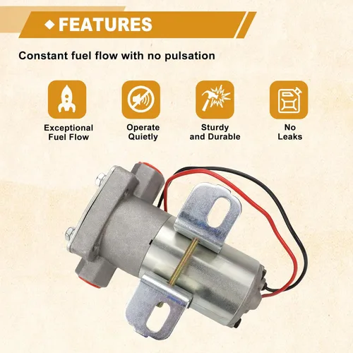 Miniatura 5 de Bomba de combustible eléctrica USTAR de 97 GPH, 7 PSI. Reemplaza 12-801-1. Multifuncional. Fácil de instalar. Confiable (97 GPH)