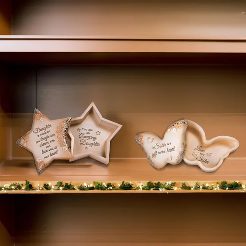 Miniatura 10 de Pavilion Gift Company 19085 - Caja de recuerdos para hija, 3-3/4 x 4 pulgadas, color beige