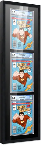 Miniatura 8 de Marco de cómic con paspartú para 8 CGC, CBCS o PGX Graded Comics - Marco de cómic blanco para cómics de 8.125 x 13 pulgadas Marco blanco