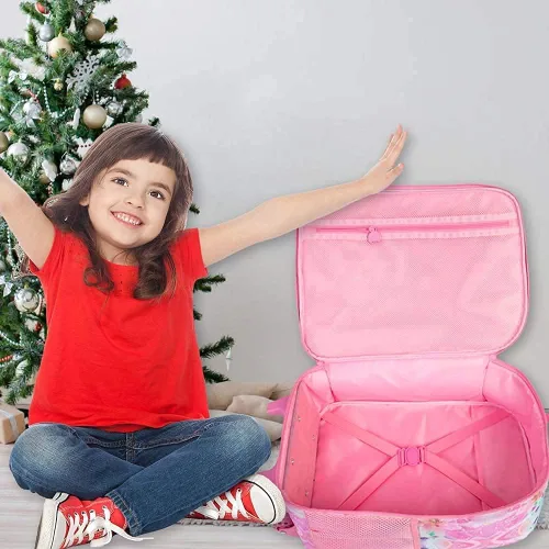 Miniatura 5 de Maleta para niños y niñas, bonita maleta con ruedas giratorias de unicornio, de dinosaurio, para niños pequeños