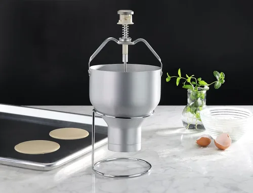 Miniatura 4 de New Star Foodservice Dispensador de masa de panqueques de aluminio comercial con soporte, dispensador de masa de control de porciones