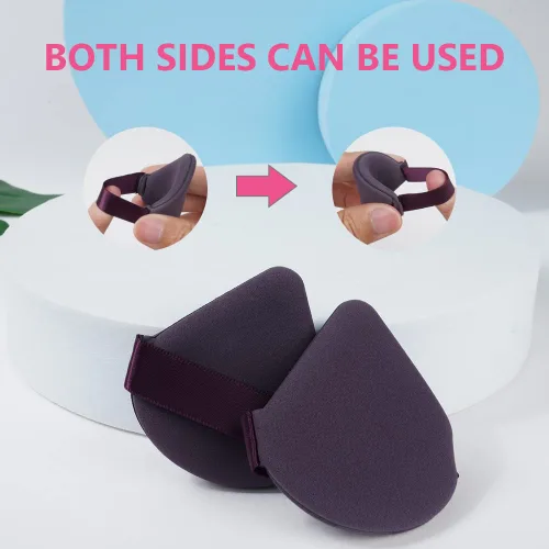 Miniatura 7 de Ainiv 6 esponjas de maquillaje con cojín de aire para base, soplos de polvo triangulares con estuche portátil, esponjas de maquillaje secas