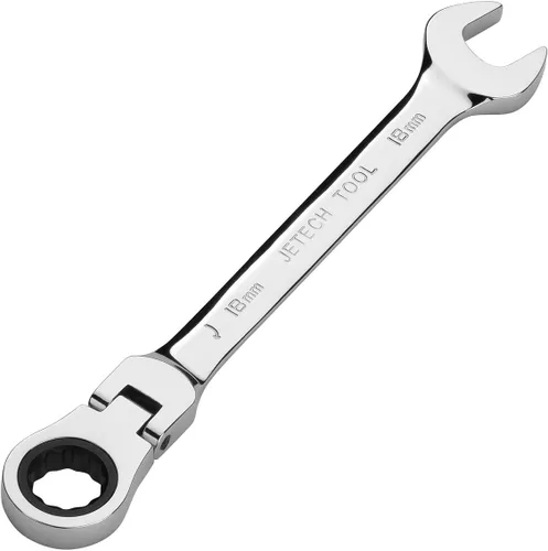 Miniatura 9 de Jetech 14mm Juego de llaves de trinquete con cabeza flexible: llave de caja de 12 puntos Combinación de trinquete métrico de cromo vanadio