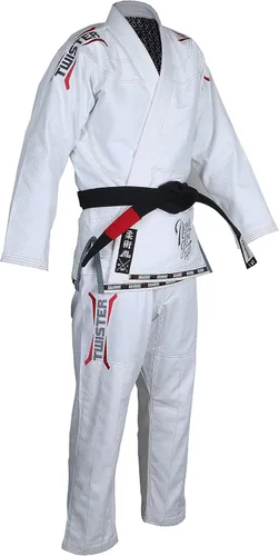 Miniatura 4 de Twister Gris 3.0 Brasileño Jiu Jitsu Gi Preshrunk Pearl Weave 16.76 oz 100% Algodón