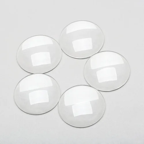 Miniatura 3 de Azulejos de cúpula de cabujones de cristal, 5 unidades de 1.378 in, grosor de 0.295 in, juego de cabujones de cúpula redonda transparente con parte