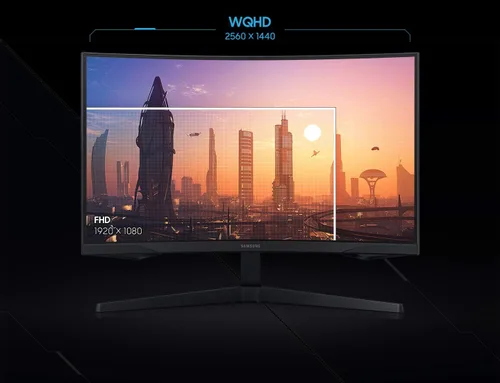 Miniatura 7 de SAMSUNG - Monitor de juegos Odyssey G5 de 32 pulgadas, WQHD (2560 x 1440), 144Hz, curvado, 1ms, HDMI, puerto de pantalla, AMD FreeSync Premium
