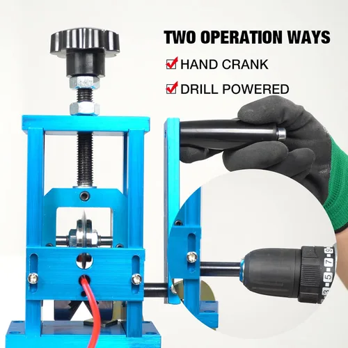 Miniatura 4 de Máquina pelacables accionada por taladro para reciclaje de cobre de chatarra, pelar alambre de cobre de 15 AWG a 200 MCM, herramienta pelacables