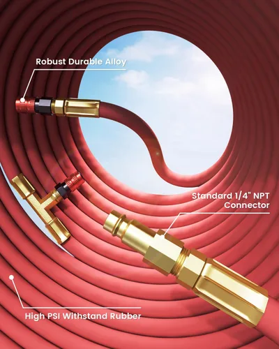 Miniatura 5 de [Actualizado 2025] LASFIT H4 Sistema de inflado y desinflado de neumáticos [Sin fugas ni torceduras] 200″ Desinflador universal rápido de alto flujo