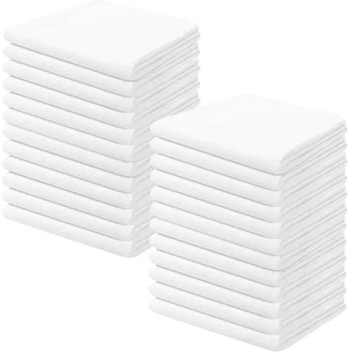 Miniatura 13 de Linteum Textile Supply Sábana bajera ajustable blanca tamaño individual de 36 x 80 x 9 pulgadas, 1 paquete de mezcla de polialgodón de 180 hilos