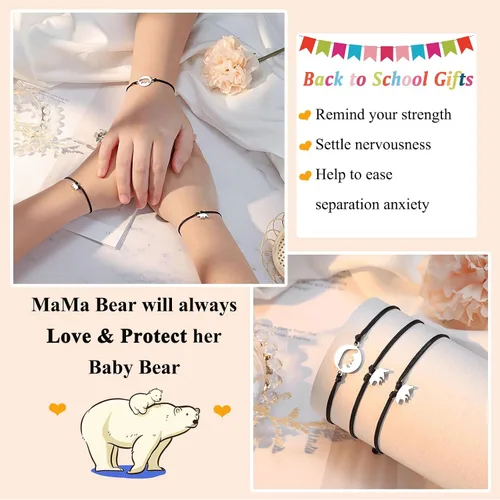 Miniatura 4 de UPROMI 23 piezas de primer día de guarderíapreescolarjardín de infanciaprimer gradosegundo gradotercer grado, pulsera de regreso a clases mamá y yo