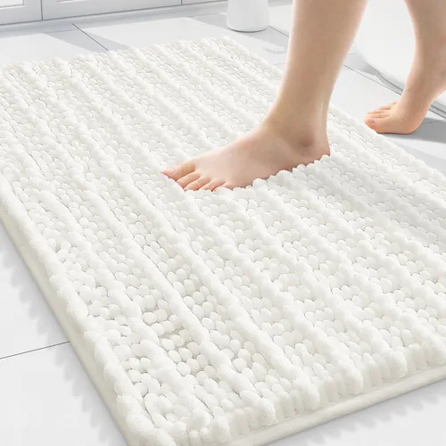 Miniatura 21 de Smiry Alfombras de Baño 24x16 pulgadas, Alfombras de Baño de Chenilla Extra Suaves y Absorbentes, Respaldo de Goma Antideslizante, Lavable a Máquina