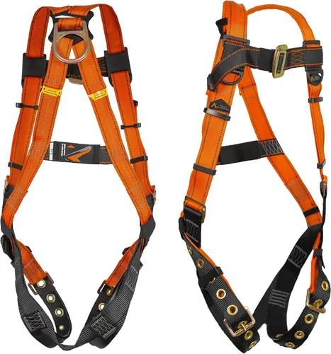 Malta Dynamics Warthog Arnés de seguridad para construcción – Arnés de protección contra caídas con anillo en D trasero, indicadores de caída y