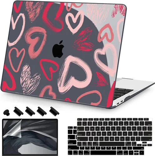 Miniatura 12 de Teryeefi Funda compatible con MacBook Air de 13 pulgadas M1 2021 2020 2019 2018 versión A2337 A2179 A1932 con Touch ID, carcasa rígida de plástico