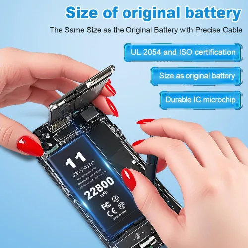 Miniatura 3 de Batería de 22800 mAh para iPhone 11, nueva batería de repuesto de 0 ciclos de mayor capacidad para iPhone 11 con juego completo de herramientas
