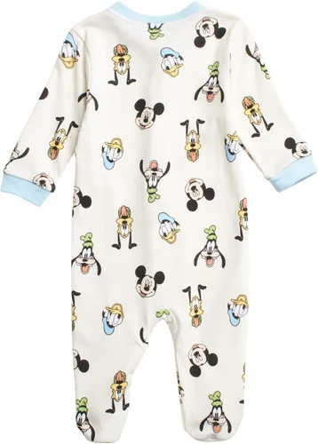 Miniatura 6 de Disney Mameluco de Mickey Mouse para bebé, paquete de 2 mamelucos con pies para dormir y jugar (0-9 meses)