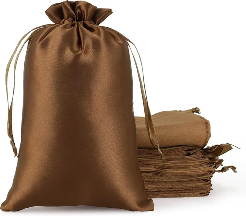 Miniatura 30 de Bolsas de regalo pequeñas de satén negro, 30 unidades de 3 x 4 con cordón, para aula de niños, boda, cumpleaños, graduación, recuerdos de fiesta