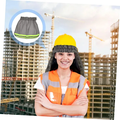 Miniatura 6 de Healifty 3 piezas de sombrero de trabajador para hombre, visera de sol, visera para hombre, visera de casco duro, visera de cuello duro para cascos