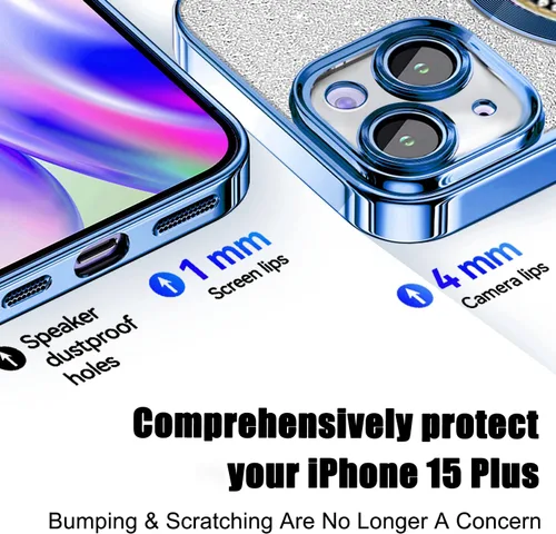Miniatura 430 de Misscase Funda magnética con purpurina para iPhone 11 compatible con MagSafe, protección completa, delgada, a prueba de golpes, antiarañazos