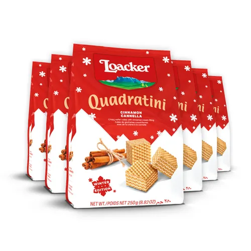 Miniatura 42 de Loacker Quadratini - Paquete grande de galletas de oblea variadas con sabor a frutas - Mezcla de limón, vainilla y yogur de frambuesa - Galletas