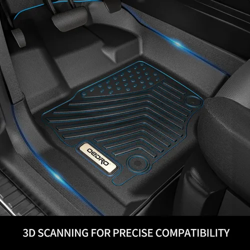 Miniatura 7 de OEDRO Alfombrillas de suelo aptas para Honda Accord Sedan 2017-2013, Alfombrillas TPE para todo clima Accord incluye juego de revestimientos