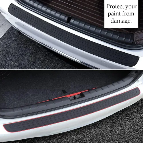 Miniatura 7 de Protector de Parachoques Trasero de Automóvil, Accesorio Universal de Goma Resistente a Rayones con Protectores de Entrada de Puerta del Maletero