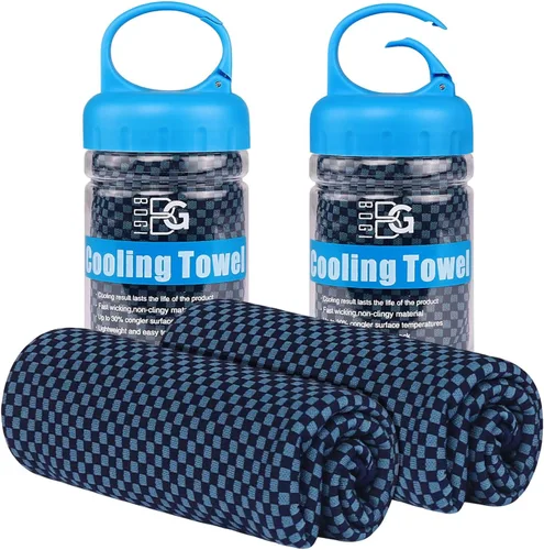 BOGI Toallas refrescantes para cuello y cara, toalla suave y transpirable para enfriamiento instantáneo, se mantiene fresca para yoga, deportes,