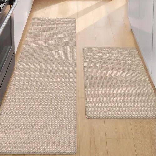 Miniatura 12 de Color&Geometry - Alfombras de cocina antideslizantes e impermeables Alfombra de cocina acolchada Alfombra antifatiga para pararse de 30 x 18 Verde
