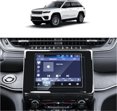 Miniatura 9 de SKTU Protector de pantalla para Jeep Grand Cherokee 2021 2019-2021 Grand Cherokee 8.4 pulgadas navegación 2021 Grand Cherokee Accesorios vidrio