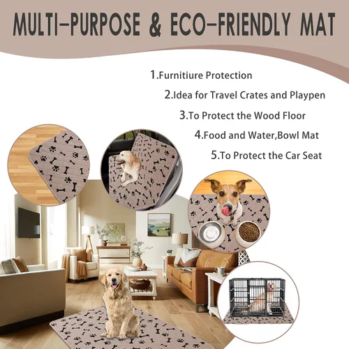 Miniatura 4 de nanbowang - Funda impermeable para cama de perro – Manta para mascotas, protector de muebles para niños, niños, perros y gatos, reversible