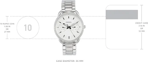 Miniatura 3 de Fossil ES4262 Tailor Reloj analógico de cuarzo plateado para mujer Plateado Reloj de cuarzo