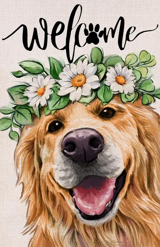Miniatura 9 de Love is Love Golden Retriever Dog Rainbow - Bandera decorativa para jardín, decoración exterior del mes del orgullo de mascotas LGBTQ