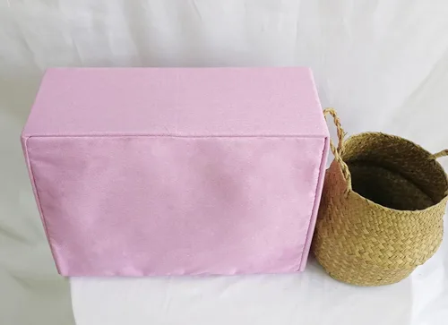 Miniatura 6 de Contenedor de almacenamiento para estantes, cestas rectangulares de armario, caja plegable con asas, cestas de estante rosa, cajas de juguetes