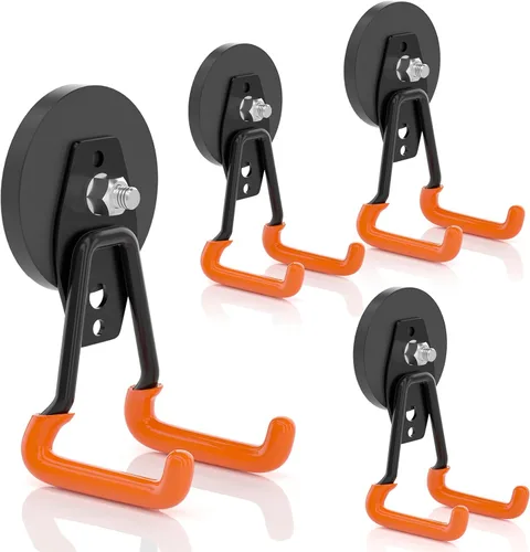 Miniatura 13 de ENUODA - Ganchos magnéticos fuertes, ganchos magnéticos de alta resistencia para cochera, soporte magnético para herramientas de crucero para colgar