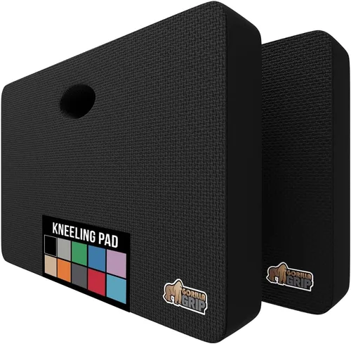 Miniatura 19 de GORILLA GRIP Almohadilla de rodillas de espuma suave extra gruesa con patente pendiente, 2 PK, almohadillas de rodillas grandes y de apoyo para Rojo